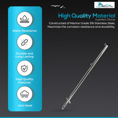 Marine City Boat Accessories Rail Mount Flag Pole Socket Boat Flag Pole Socket