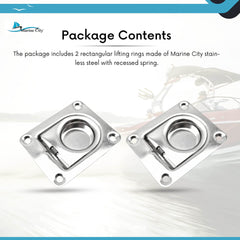 Marine City Boat Accessories Flush Mount Boat Hatch Flush Deck Hatches