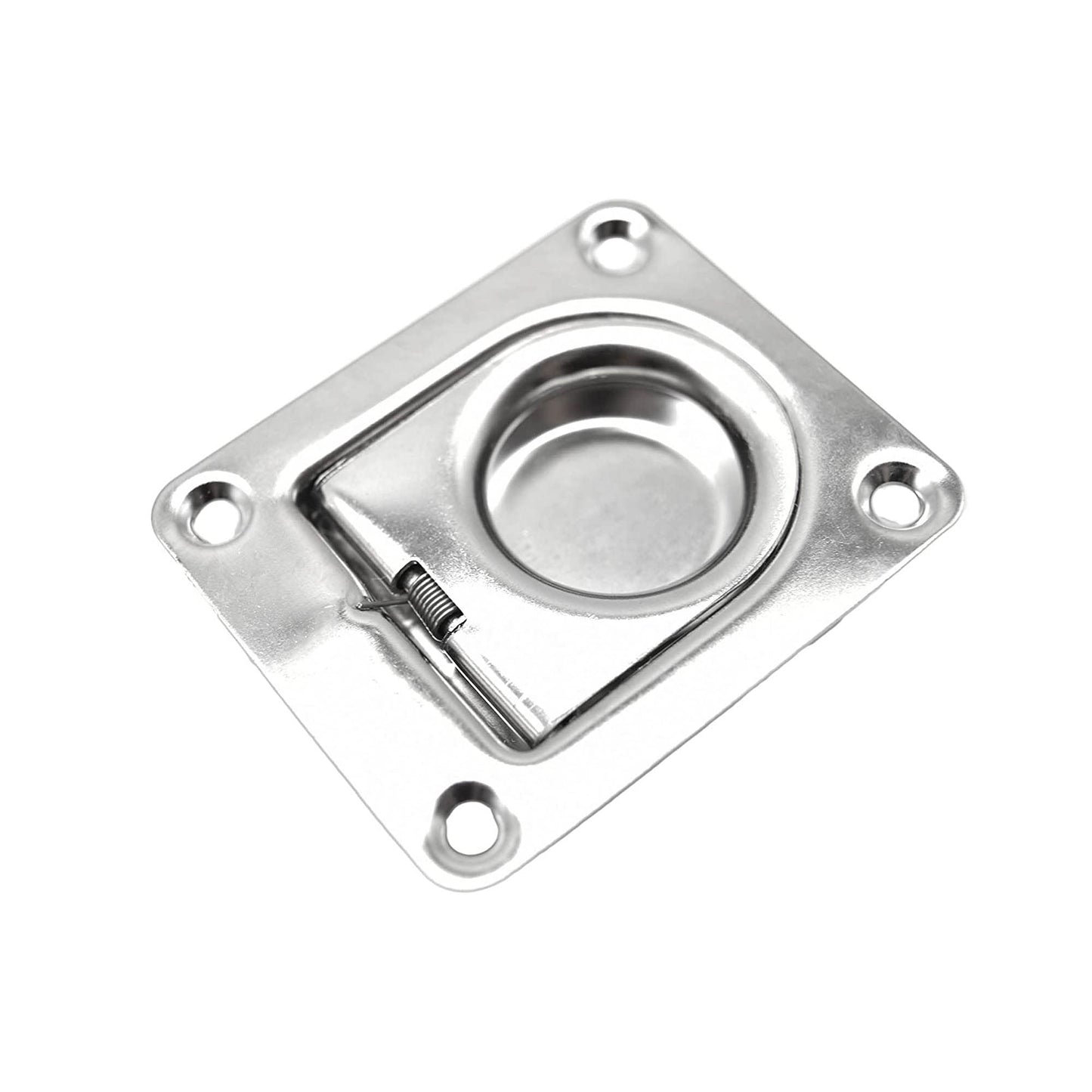 Marine City Anillo de elevación empotrado rectangular de acero inoxidable de 2-9/16" × 2-3/16" × 1/2" para escotilla de barco (1 unidad) 