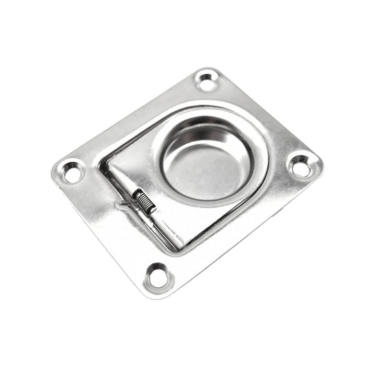 Marine City Anillo de elevación empotrado rectangular de acero inoxidable de 2-9/16" × 2-3/16" × 1/2" para escotilla de barco (1 unidad) 