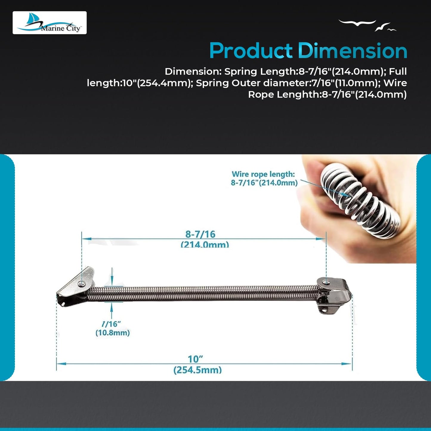 Marine City Boat Accessories Hatch Adjuster Boat Hatch Spring Adjuster Marine City