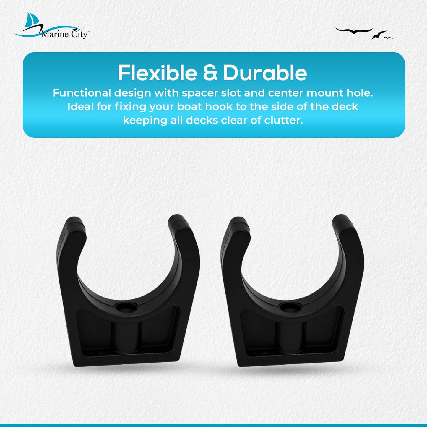Marine City Best Grip Storage Boat Clips de nailon negro, peso ligero, fácil acceso, ganchos de almacenamiento de escalera de 1-3/4 pulgadas con diseño suave y elegante para barcos, barcos marinos (paquete de 2)