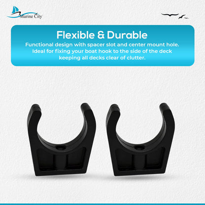 Marine City Best Grip Storage Boat Clips de nailon negro, peso ligero, fácil acceso, ganchos de almacenamiento de escalera de 1-3/4 pulgadas con diseño suave y elegante para barcos, barcos marinos (paquete de 2)