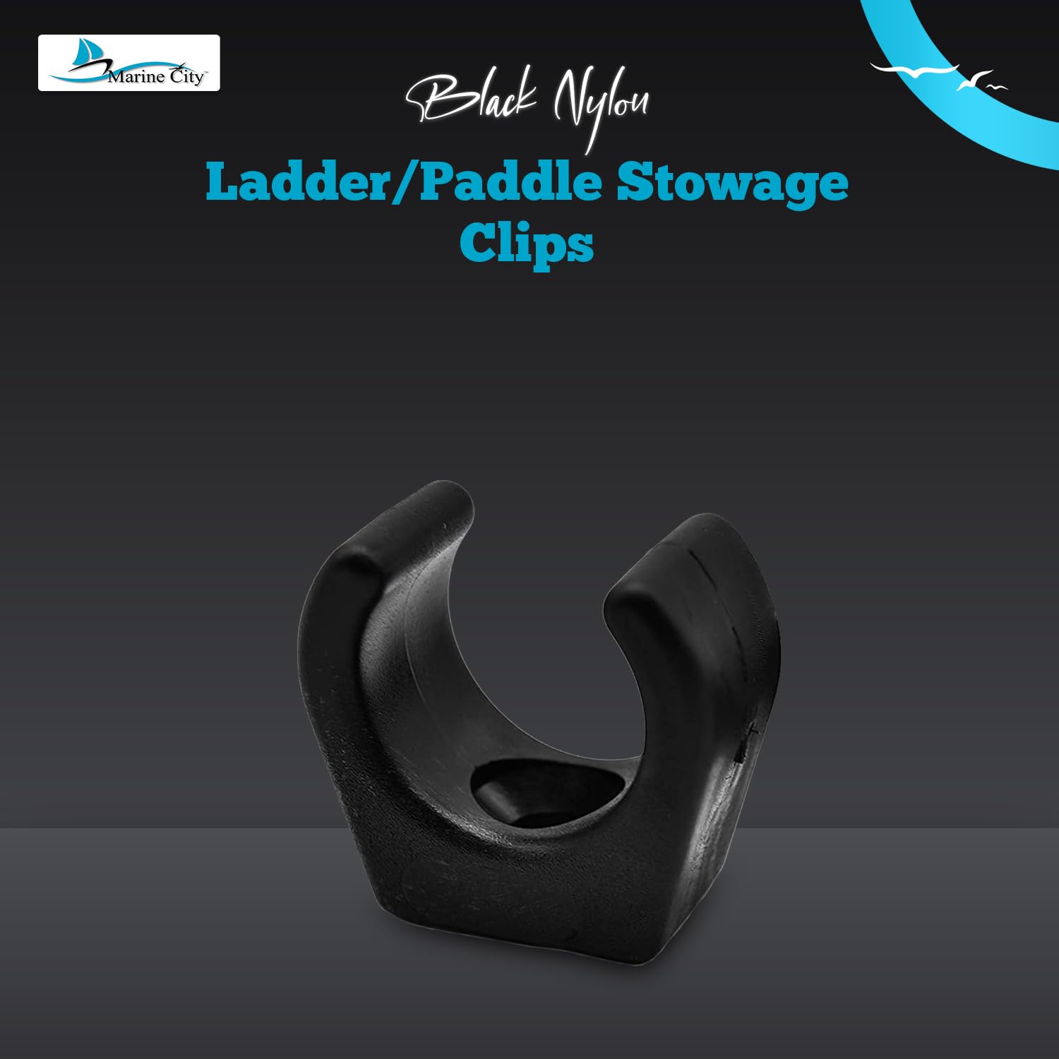 2 Pcs Stowage Clips Nylon Ladder Paddle Fits 7/8”–1” Tubes