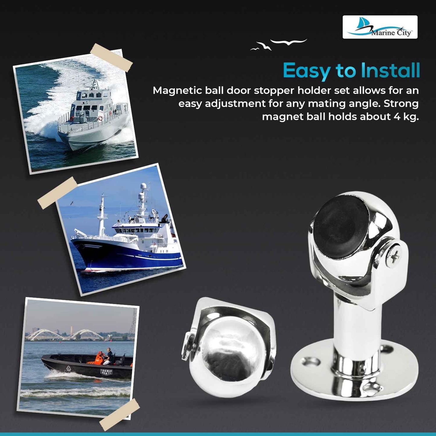 Marine City Door Stop Door Stopper Magnet Heavy Duty Magnetic Door Stop Marine City Hardware