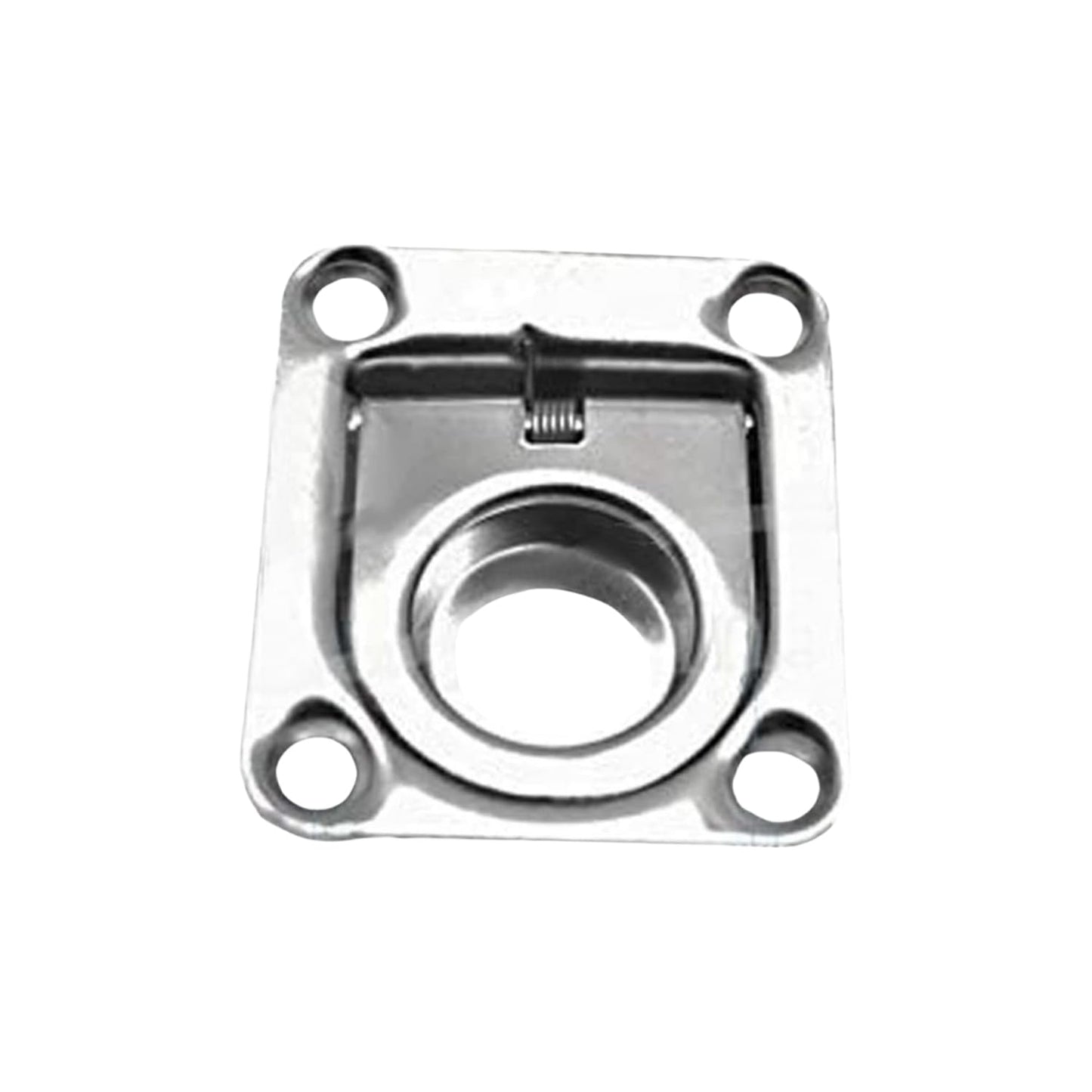 Marine City Anillo de elevación rectangular empotrado con resorte de acero inoxidable de 1-3/4" × 1-1/2" × 3/8" para escotilla de barco (1 unidad) 