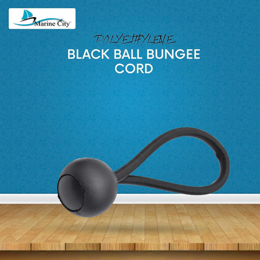 Marine City Polyethylene Black Ball Bungee Cord for 3-Step Telescoping Ladder Marine City Hardware