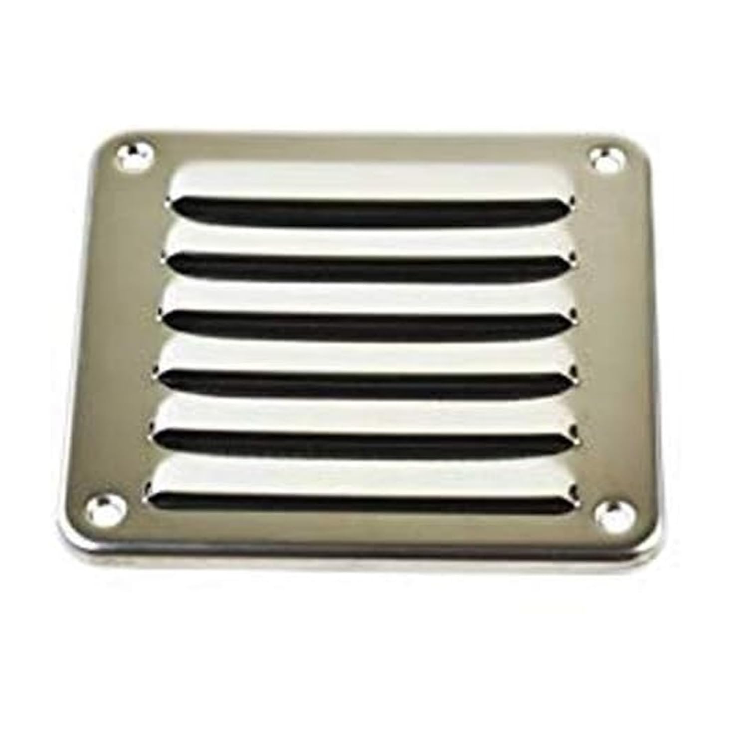 MARINE CITY Rectangle Stamped Louvered Vent – 316 Stainless Steel, 4-13/16” × 5” MARINE CITY