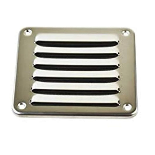 MARINE CITY Rectangle Stamped Louvered Vent – 316 Stainless Steel, 4-13/16” × 5” MARINE CITY