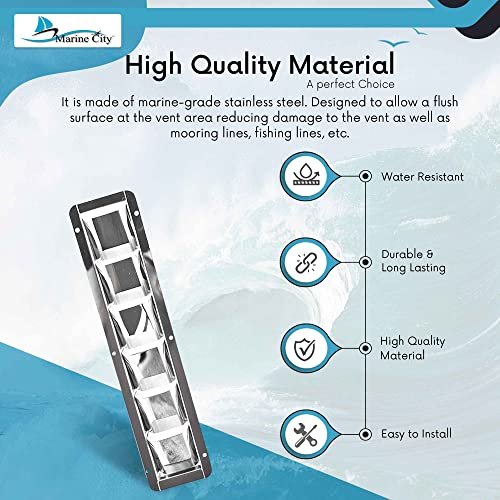 Marine City 6-Slot Louvered Vent – Stainless Steel, Corrosion-Resistant