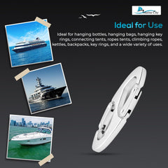 Marine City 8-Shape Carabiner Snap Hook – Aluminum Alloy for Bags (Pack of 1)