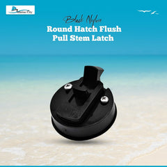 Marine City Nylon Round Hatch Flush Pull Stem Latch – 2-2/5” Corrosion-Resistant