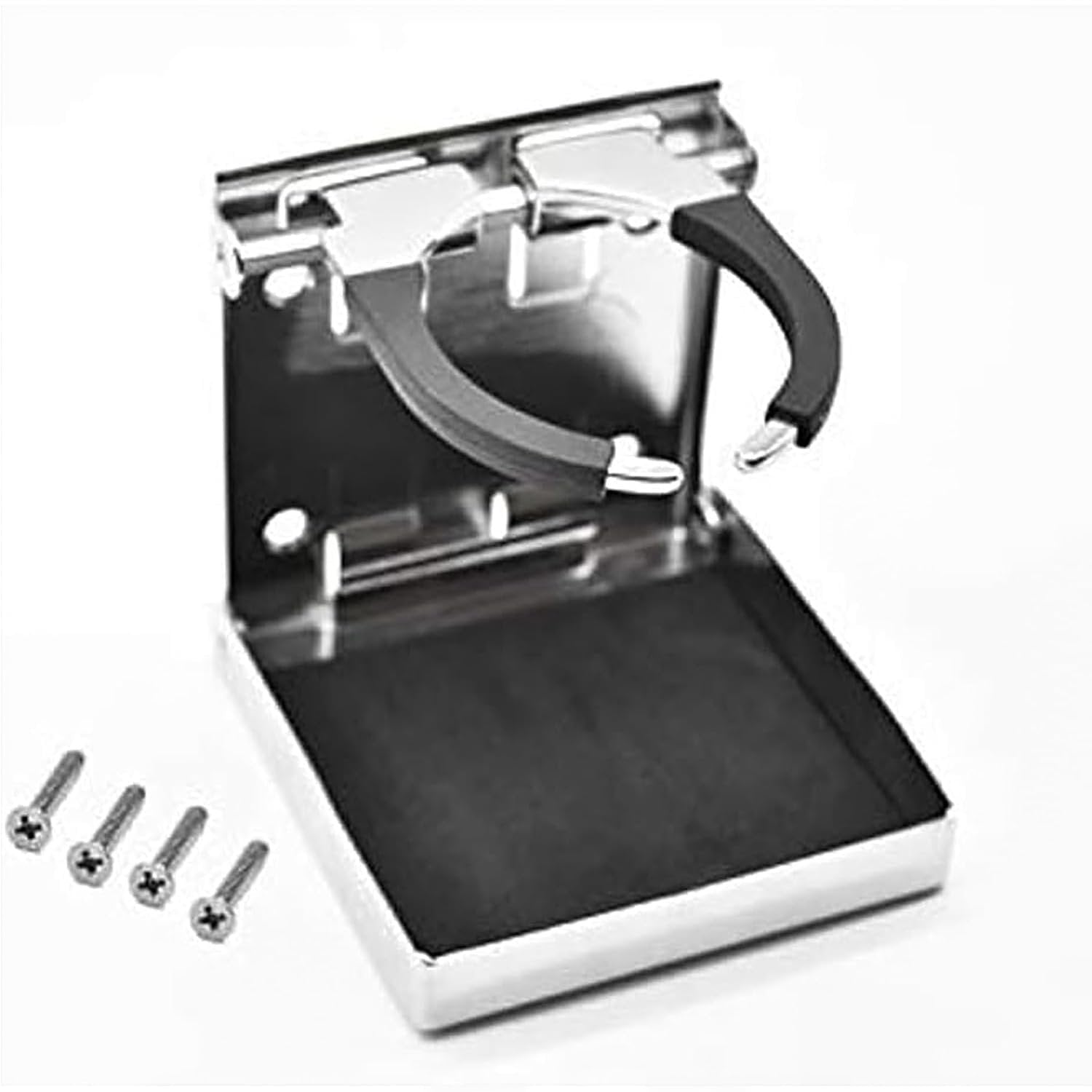 Marine City Adjustable Folding Cup Holder – 304 Stainless Steel Polished (Small)