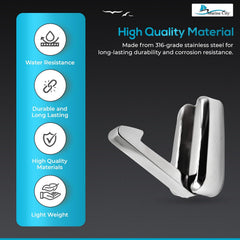 Marine City Marine 316 Acero Inoxidable Resorte Plegable Cargado Sombrero/Perchero Accesorios para Barcos