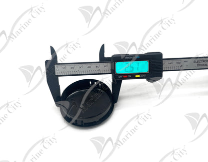 MARINE CITY Black 2-1/2” PC Steering Wheel Center Cap High Strength Easy Install Marine City Hardware