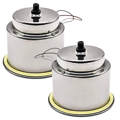 Marine City Stainless Steel Red LED Illuminated Drink Holder with Drain (2 Pcs)