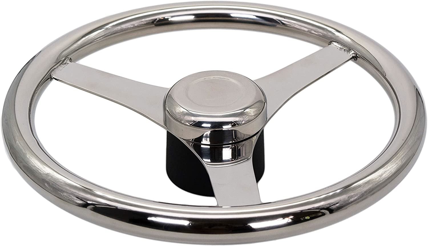 MARINE CITY 13-1/2" Marine Grade Stainless Steel Sports Steering Wheel MARINE CITY