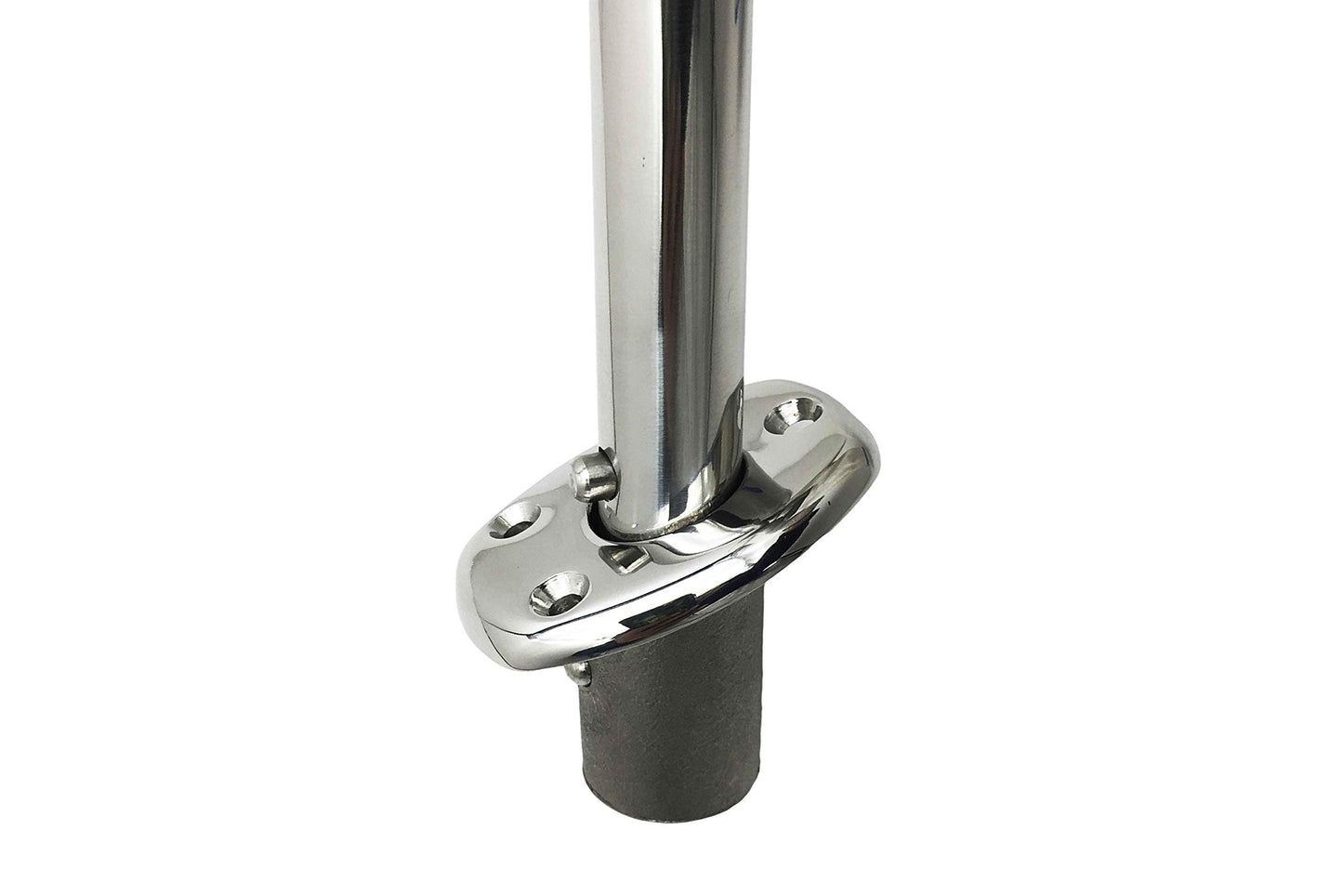 MARINE CITY Deck Flush Base Flag Socket  Stainless Steel, Fits 1" Stanchion Poles