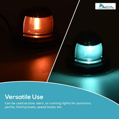 Marine City LED Navigation Lights – 316 Stainless Steel, Red & Green Pair