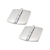 Marine City 316 Stainless Steel Covered Strap Hinges with Cover Caps (2 Pcs)