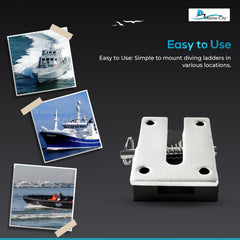 Marine City 304 Stainless Steel & Nylon Vertical Transom Mounting Bracket