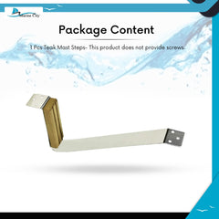 Marine City Teak Mast Step – Stainless Steel with Anti-Skid 12