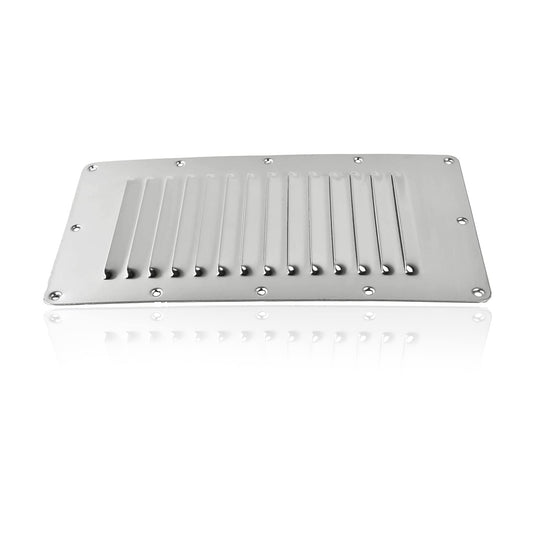 Marine City 316 Stainless Steel Rectangle Stamped Louvered Vent – 5 × 9 Inches