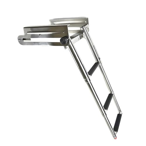 Marine City 304 Stainless Steel Telescoping 3-Step Under Slide Boarding Ladder
