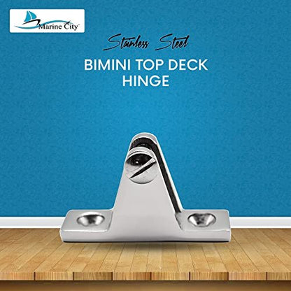 Marine City Bimini Bisagra superior para cubierta Montaje giratorio Bisagra de montaje de aspecto giratorio de acero inoxidable 316, Montaje lateral de hardware de montaje alto Bimini para barco, Bisagras superiores para barco Bimini con pasador extraíble