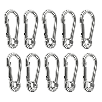 Marine City Carabiner Clip Snap Hook with Ring, Stainless Steel, 2-3/8" Durable MARINE CITY