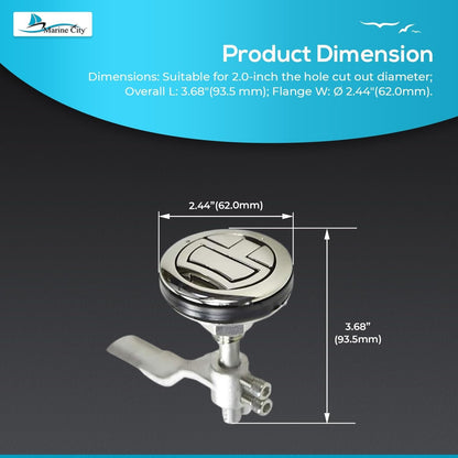 Marine City Flush Cam Latch T-Handle – 316 Stainless Steel, Water-Tight Seal Marine City