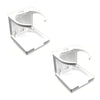 Marine City White Adjustable Folding Cup Holder – ABS Plastic, 2-5/8” to 3-1/2”