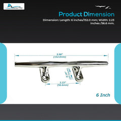 Hollow Base Deck Mooring Rope Tie Cleat for Size:6