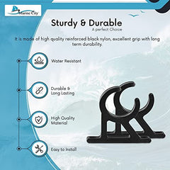 Marine City Black Nylon Boat Ladder Storage Clips – Pole Holders (Pack of 2)