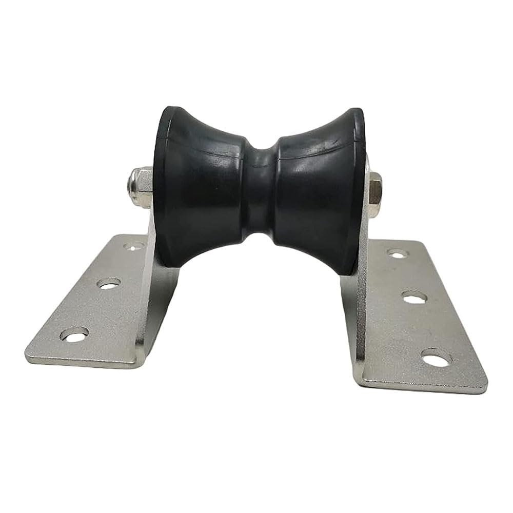 Marine City 8” Black PU Bow Roller Large Platform Anchor Roller Replacement Marine City