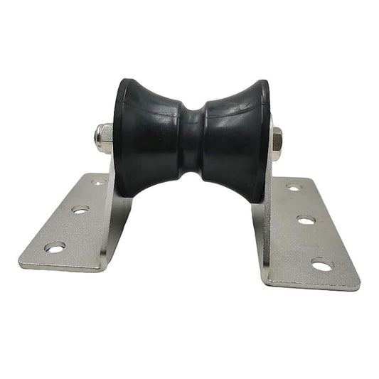 Marine City 8” Black PU Bow Roller Large Platform Anchor Roller Replacement Marine City