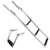 MARINE CITY 3-Step Over Platform Slide Telescopic Ladder – 304 Stainless Steel