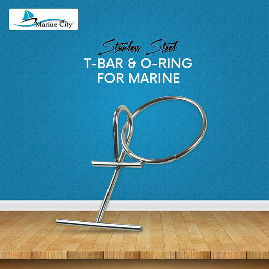 Marine City Stainless Steel Portable Dock Cleat – Heavy-Duty T-Bar O-Ring