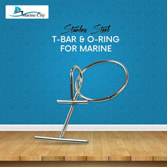 Marine City Stainless Steel Portable Dock Cleat – Heavy-Duty T-Bar O-Ring