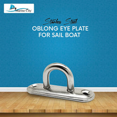 Marine City Placa de ojo de almohadilla oblonga de alta resistencia para velero, Kayak, yate, sombrillas, accesorios marinos