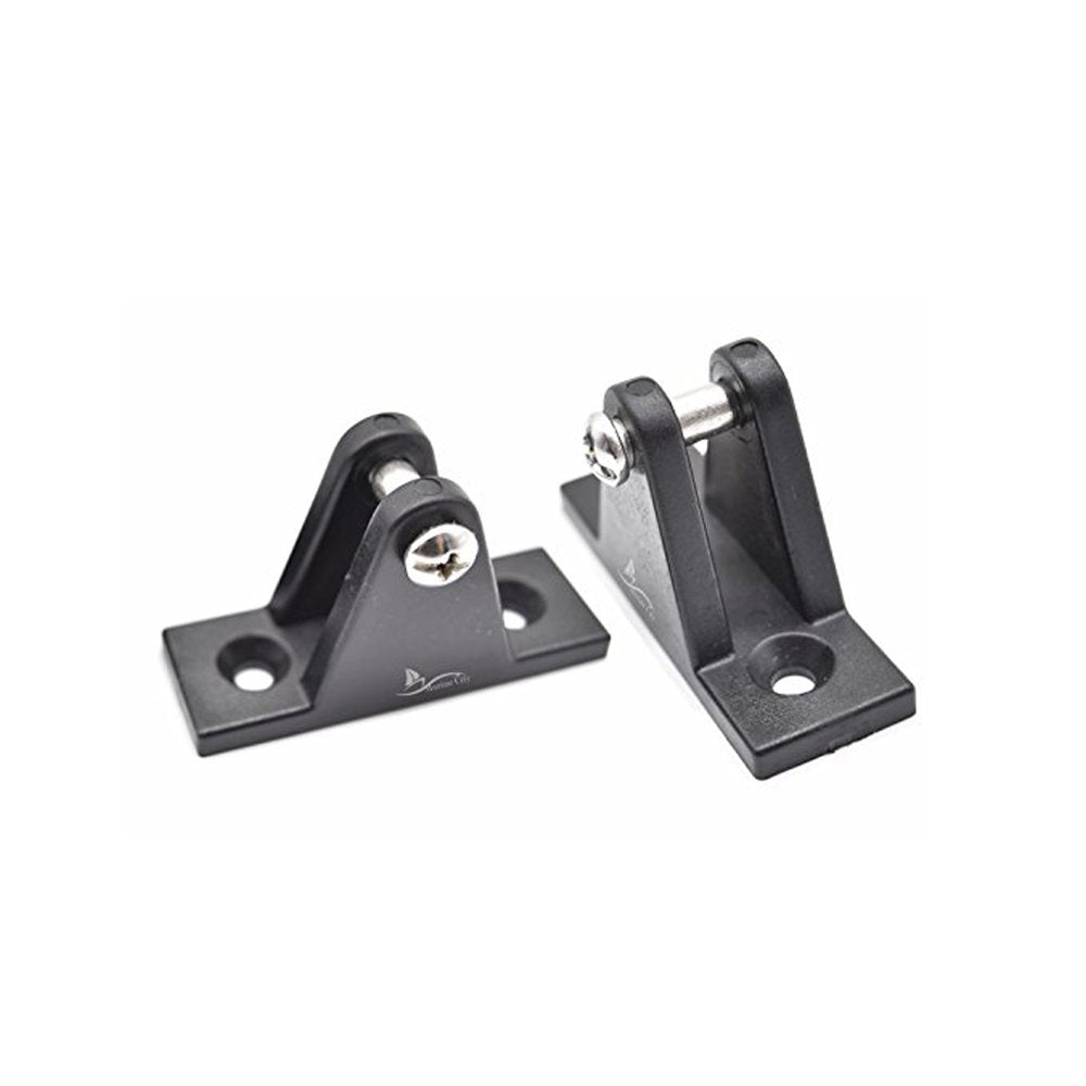 Marine City 2 Pcs Black Nylon Bimini Top Deck Hinges