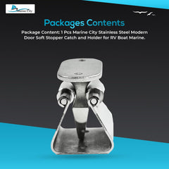 Marine City Tope de puerta de acero inoxidable y soporte para barco, RV (altura: 1-5/8
