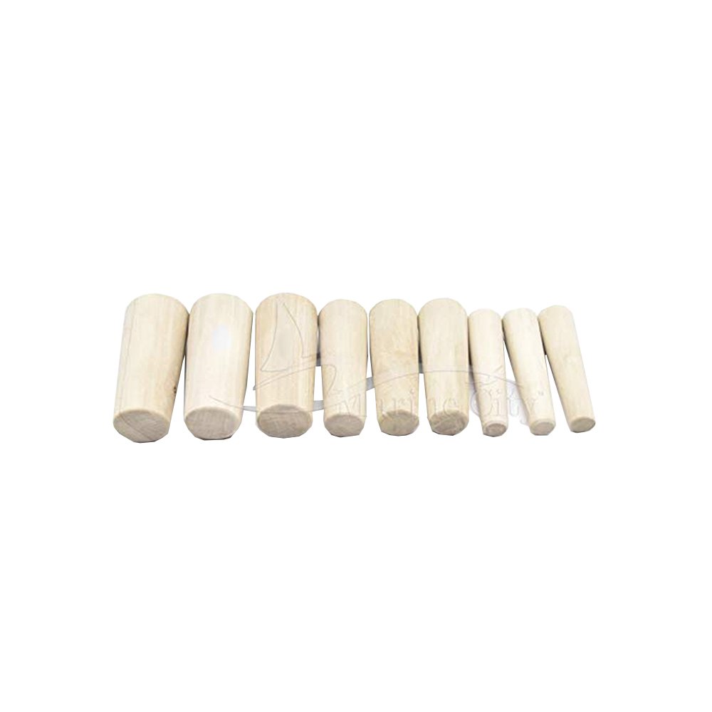 Marine City Tapered Conical Thru-Hull Soft Wood Plugs for Boat (Set of 9, 3 Different Sizes)