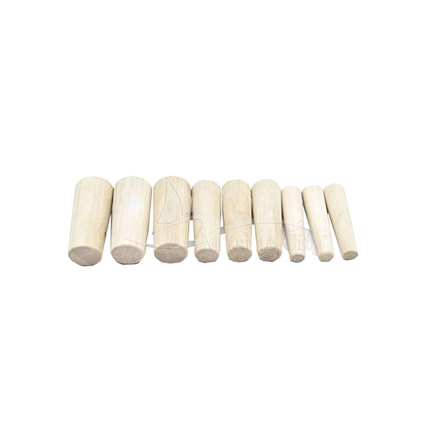 Marine City Tapered Conical Thru-Hull Soft Wood Plugs for Boat (Set of 9, 3 Different Sizes)