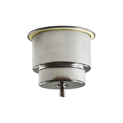 Marine City Stainless Steel Drink Cup Holder with Drain, 3/8” Barb, 4-1/4”Flange