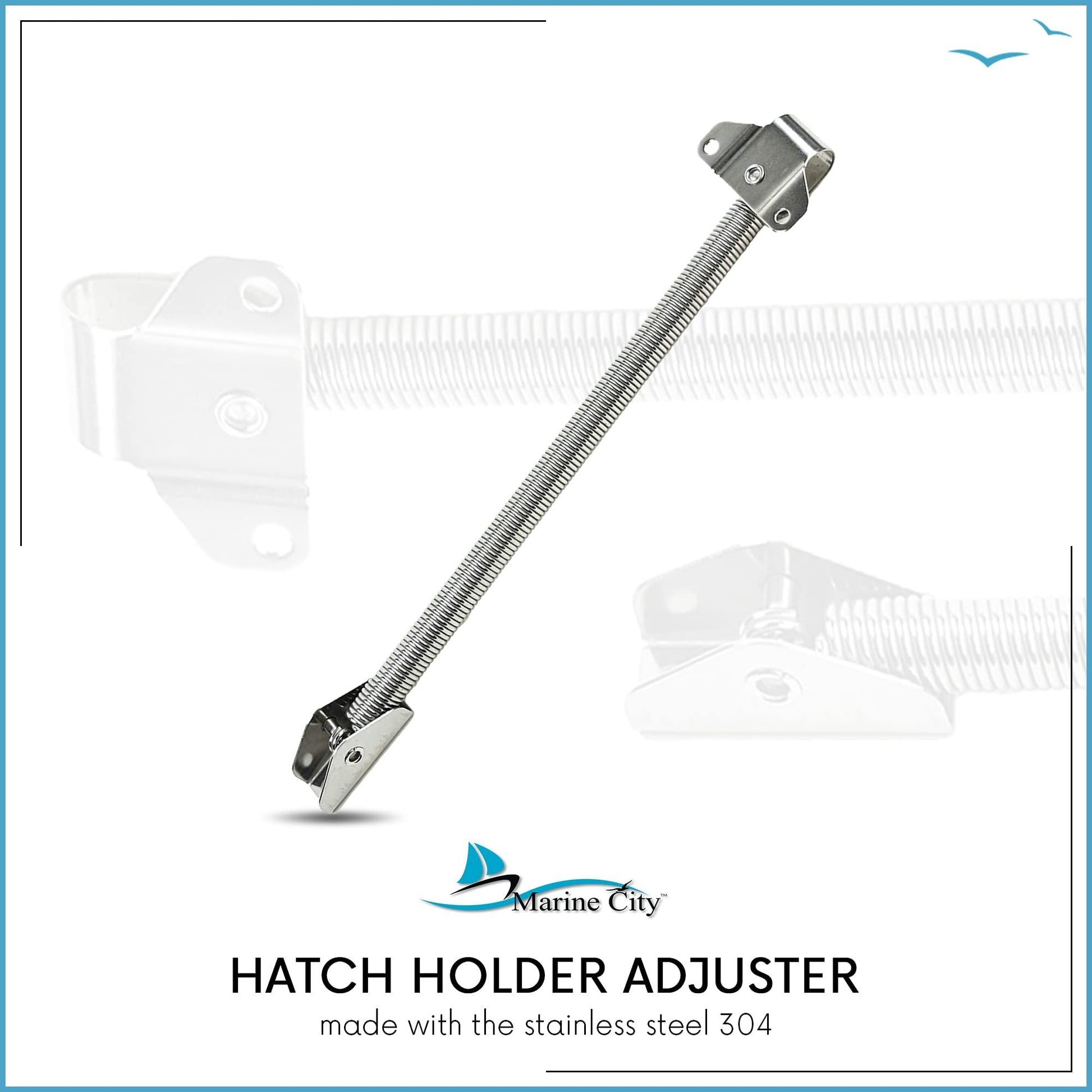 MARINE CITY Hatch Spring Adjuster with U-Bolt & L-Shape Plate – Stainless Steel Marine City
