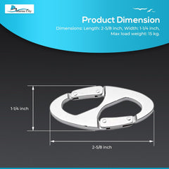 Marine City 8-Shape Carabiner Snap Hook – Aluminum Alloy for Bags (Pack of 2)