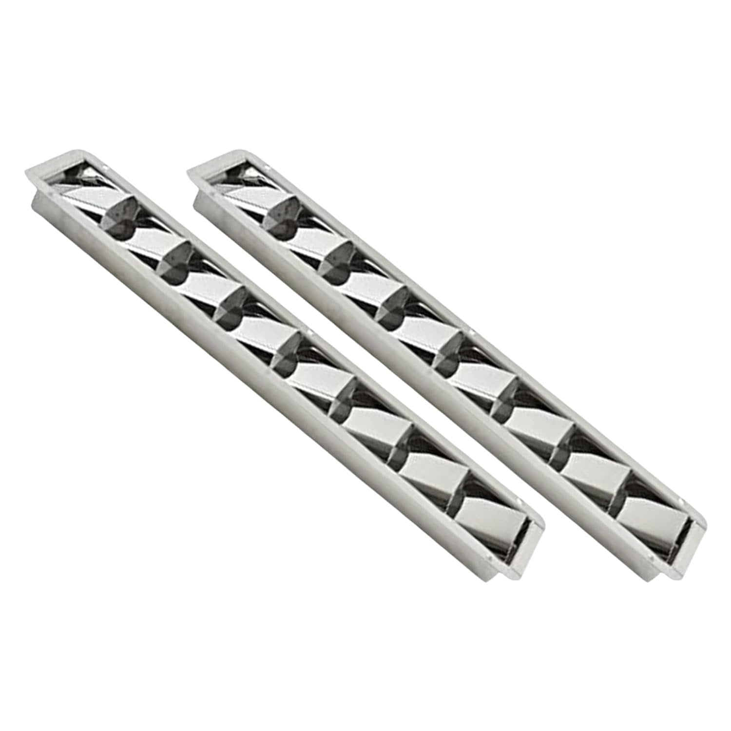 Marine City Ventilación con rejilla de acero inoxidable con 8 ranuras, 16-13/16” × 3” × 1-1/4” (2 piezas) 