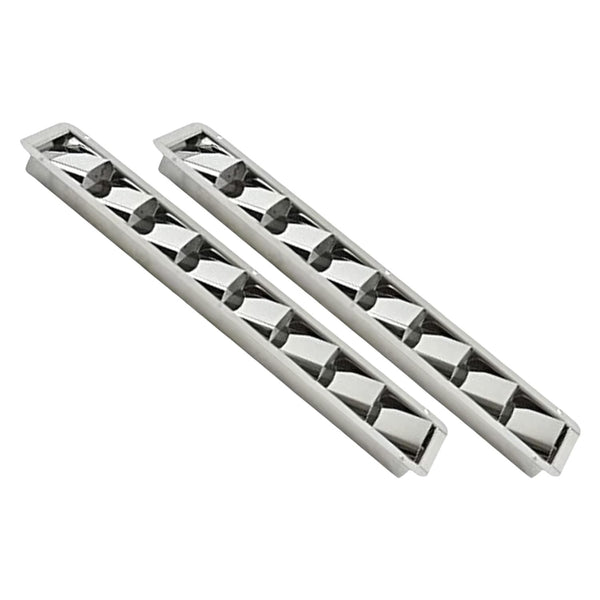 Marine City Ventilación con rejilla de acero inoxidable con 8 ranuras, 16-13/16” × 3” × 1-1/4” (2 piezas) 