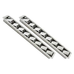 Marine City Ventilación con rejilla de acero inoxidable con 8 ranuras, 16-13/16” × 3” × 1-1/4” (2 piezas) 